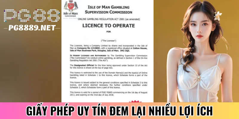 Giấy phép cá cược uy tín đem lại nhiều lợi ích